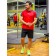 Male sports shorts, size 46, black color