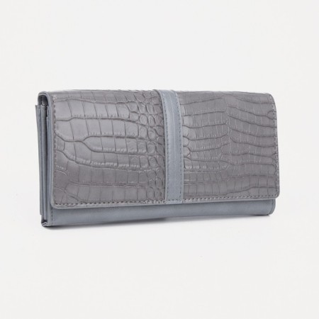Women's wallet on magnets, gray color