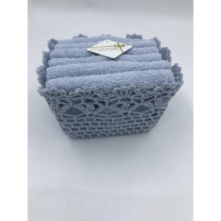A set of napkins "Aglaya", size 30x30 cm - 6 pcs, blue color