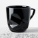 Ceramic "Obsidian" mug, black, 350 ml, black color