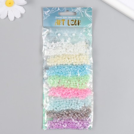 Round beads 6/0 "marshmallow" mother -in -law 8 colors x 10 g 20x8 cm