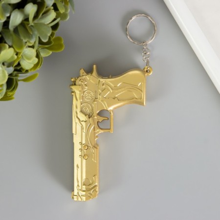Laser pointer 4 modes flashes, ultraviolet, laser LR44X3 pcs "Pistol" Gold 5.2x9.7x1.5 cm 10473-1