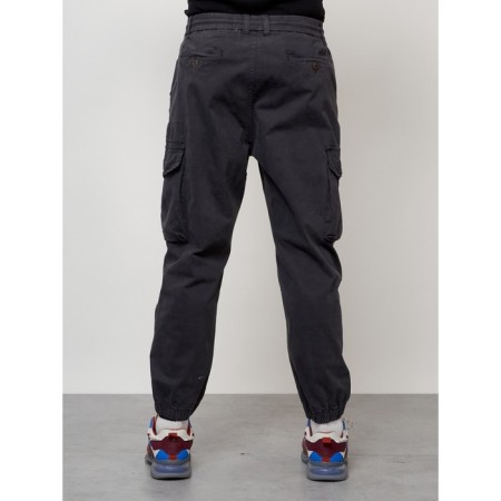 Cargo jeans men, size 48, dark gray color-3
