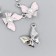 Decor for creativity metal, enamel "Butterfly with a pearl" silver mix 1.5x1.5 cm