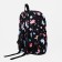 School backpack of textiles with lightning, external pocket, black color