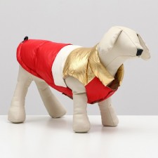 A jacket for dogs with a weight. Size 18 (DS 40 cm, fire 50 cm, Osh 38 cm), gold-red