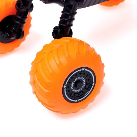 Acrobat radio -controlled jeep, performs tricks, works on the battery, color black-3
