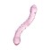 Sexus Glass bilateral phallimitator, glass, pink, 20.5 cm