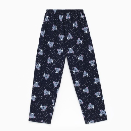 Female homemade set (T -shirt/pants), white/blue color, size 62-4