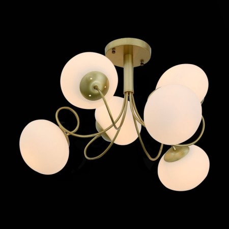 Ceiling EVOLUCE lamp. SL717.202.06. Acini. 6x40 watts, E27, 65x65x37 cm, color gold-1
