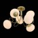 Ceiling EVOLUCE lamp. SL717.202.06. Acini. 6x40 watts, E27, 65x65x37 cm, color gold
