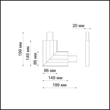 Over connector, 6W LED, 4000K, 570LM, black color-1