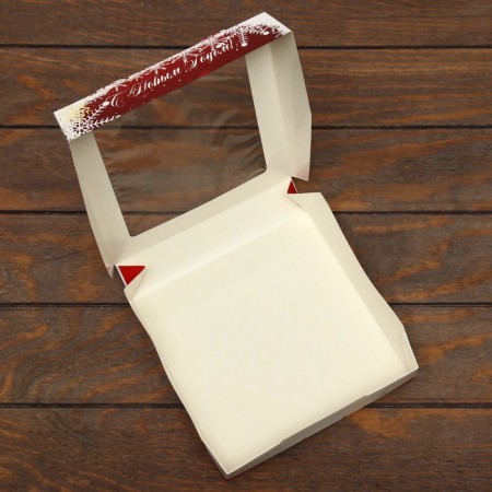 Folding box with the "New Year" window 20 x 20 x 4 cm-4
