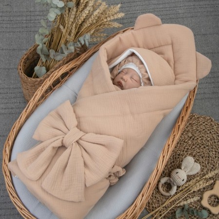 Kinderlitto “Muslin” discharge kit, 4 items, height 50-56 cm, sandy color-1
