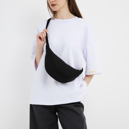 Women's bag from textiles, 30x17x6 cm, black-6