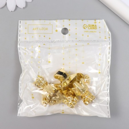 Corner (leg) for the box Plastic "paw" set 4 pcs gold 2.2x2.3 cm-3