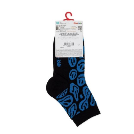 Noski children's cotton CONTE KIDS TIP-Top, size 18, Black-blue color-5