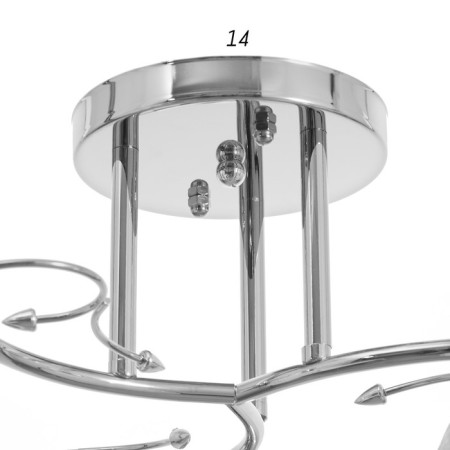 Economic Service Service Pion 3x60W E27, chrome 46x46x21 cm-5