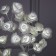 LED bush "White roses" 45 cm, 24 LED, constant glow, 220 V, glow of white