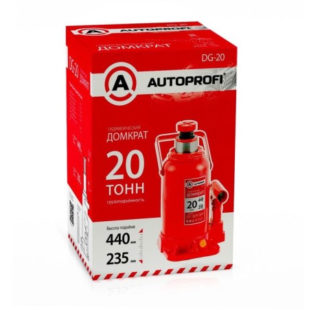 Autoprofi DG-20 hydraulic jack, bottle, 20 tons, lifting height 440 mm-1