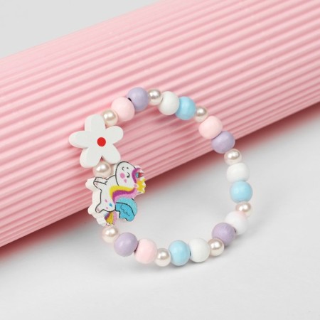 Bracelet Children's "Choselka" unicorn-prince with a flower, color-2