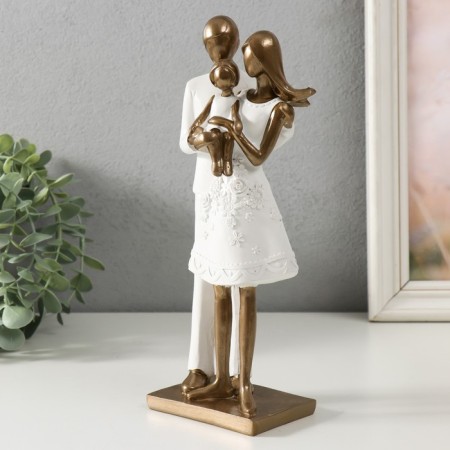 Souvenir Polystone "Dad, Mom and Daughter" 10x6.5x24.5 cm-3