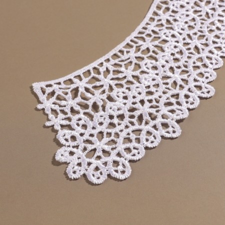 Collar sewing, guipyur, 21 × 6 cm, white color-3