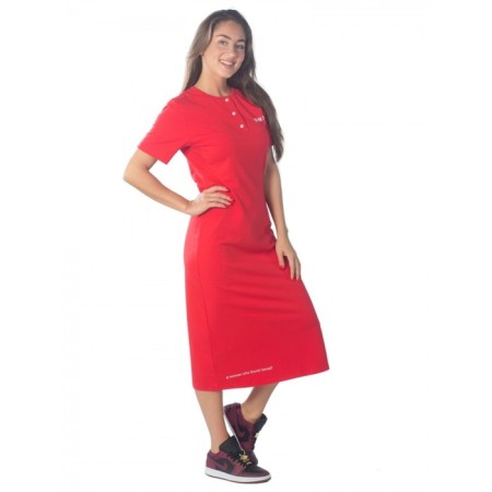Female dress w.w.f.h., size 44, red color-3
