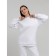 Women's sweam with a comb, size 56, white color