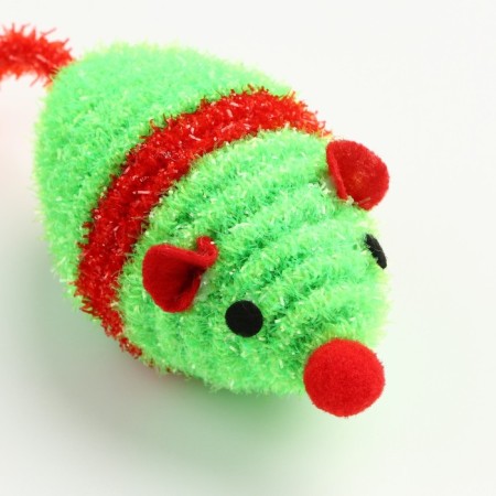 Mouse New Year's ratio with a bell, 8 cm, green/red-3