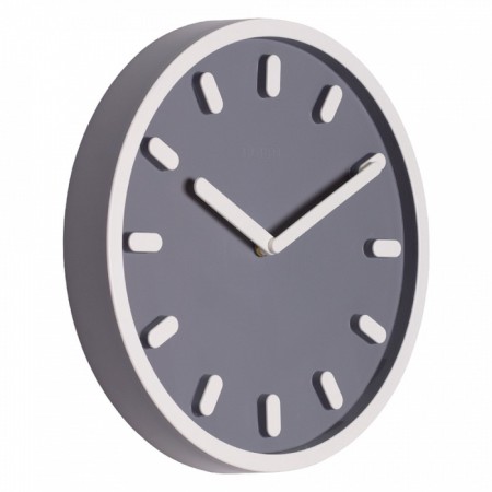 Wall clock, interior "minimal", silent, d-30 cm, gray-1