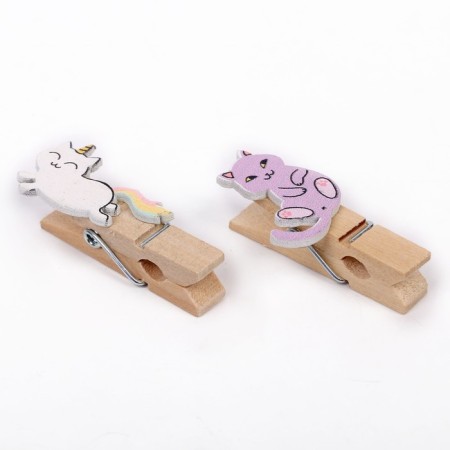 Set of decorative clothespins "kittens" set of 10 pcs.-2