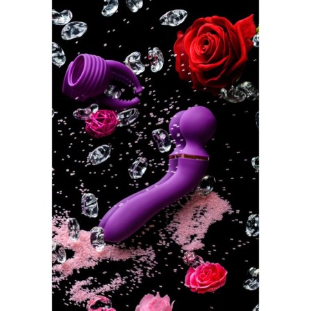 Multifunctional vibration massager Eromantica UMA, silicone, purple, 20 cm-13