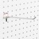 A single hook for a metal perforated panel, step 25 mm, d = 6 mm, l = 200 mm, chromium color