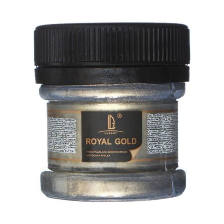 Acrylic paint 25ml, Luxart Royal Gold, highly metallized pigment, gold gold-3