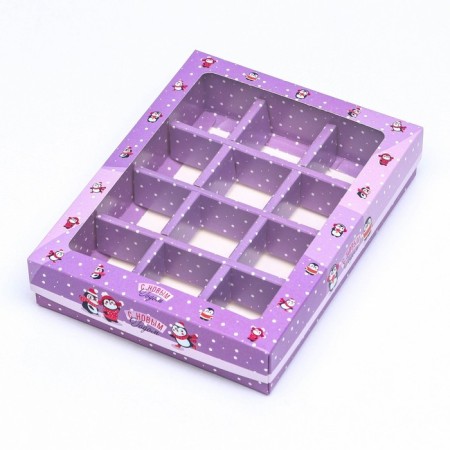 Packaging for sweets 12 pcs "New Year's Penguin", 19 x 14.5 x 3.5 cm-5