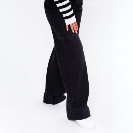 Jeans female color black, size 38 (44)-2
