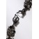 Hanging earrings with rhinestones "evening" magic, black and white color in gray metal, 10.5 cm