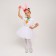 Carnival costume "Bunny white with rim", height 98-128 cm