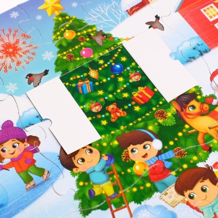 Puzzles with windows "Winter joys"-3
