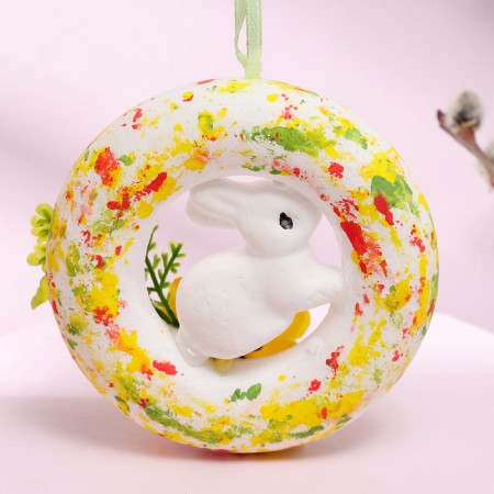 Decorative Easter suspension "Bunny" 2 × 9 × 9 cm-2