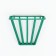 Hay feeder, plastic, 9.5 x 7.5 x 5cm, emerald