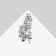 Brooch "Flower" gypsophila, white color in silver