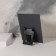 Mirror on a stand, mirror surface 17.5 × 22 cm, black color