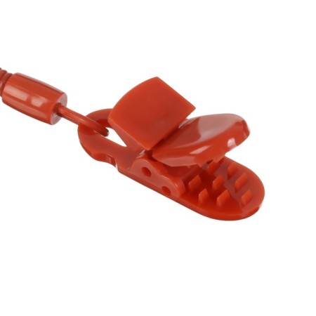 Nipple - orthodontic dummy, silicone, +6 months, with a holder, cherry color-14