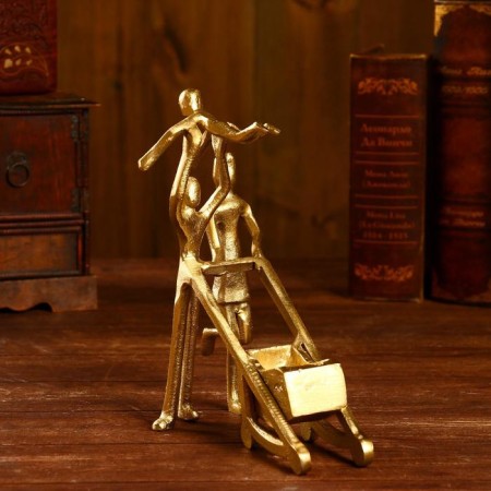 Souvenir "Happy Parents" aluminum 22.2x8.9x25.4 cm (brass coating)-1