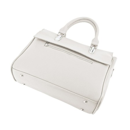Bag women, genuine leather, milk, 30x9x23 cm-1