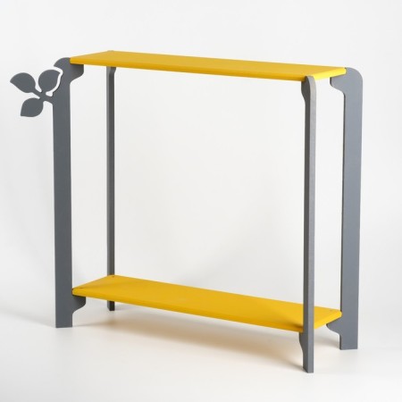 Stage-Column for Flora flowers, 49x59x23 cm, gray-yellow
