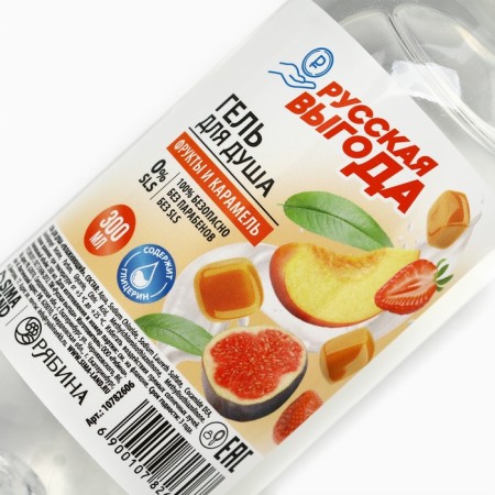 Shower gel Russian benefit, 300 ml, fruit and caramel-2