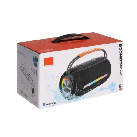Portable column Boombox360, 20 watts, 2400 mAh, BT5.3, backlight, black-6